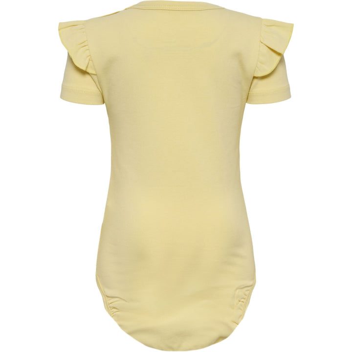 Hummel hmlDREAM RUFFLE BODY S/S - italian straw