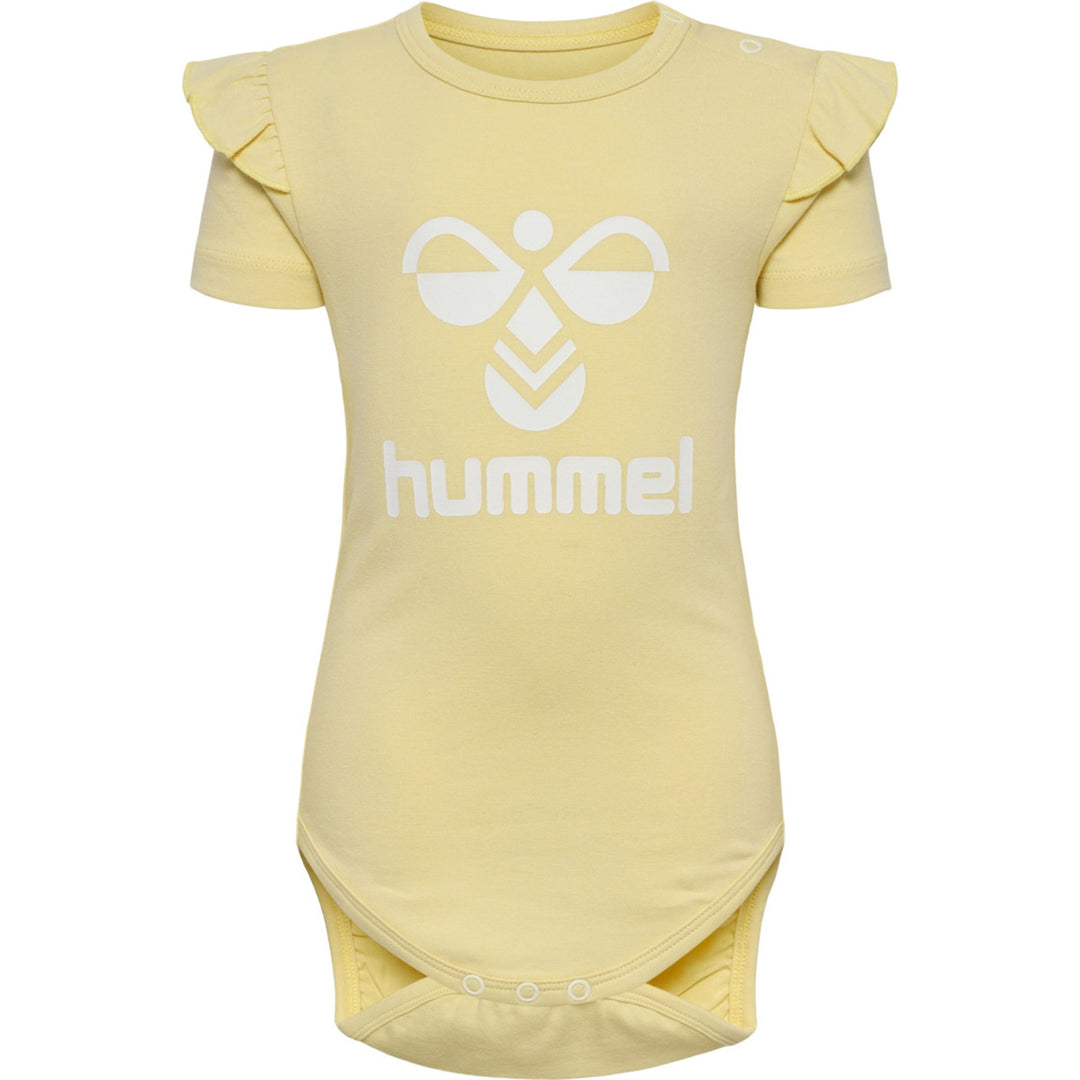 Hummel hmlDREAM RUFFLE BODY S/S - italian straw