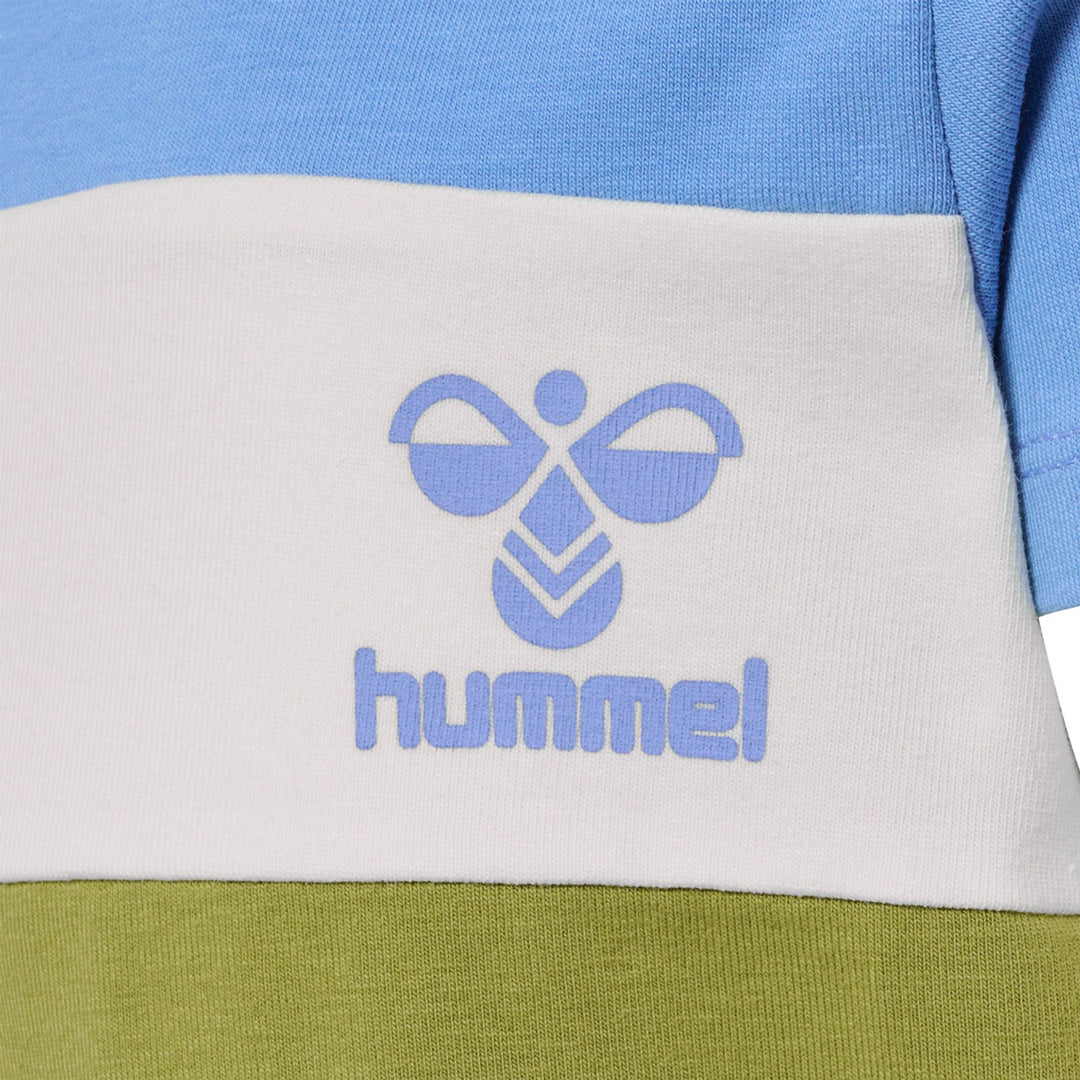 Hummel hmlGLAD BLOCK T-SHIRT S/S - silver lake blue