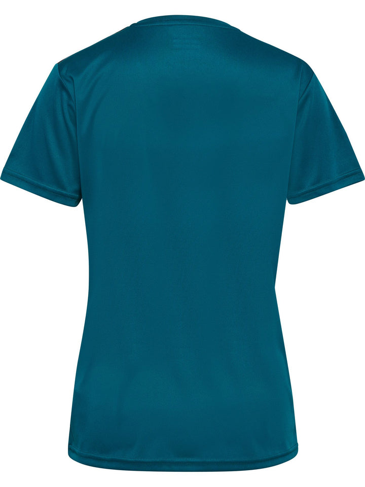 Hummel Hmlauthentic Pl Jersey S/S Woman - blue coral/sulphur spring