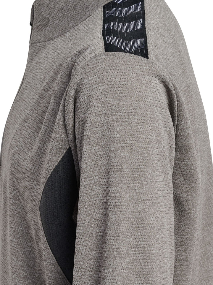 Hummel hmlAUTHENTIC HALF ZIP SWEAT KIDS - grey melange