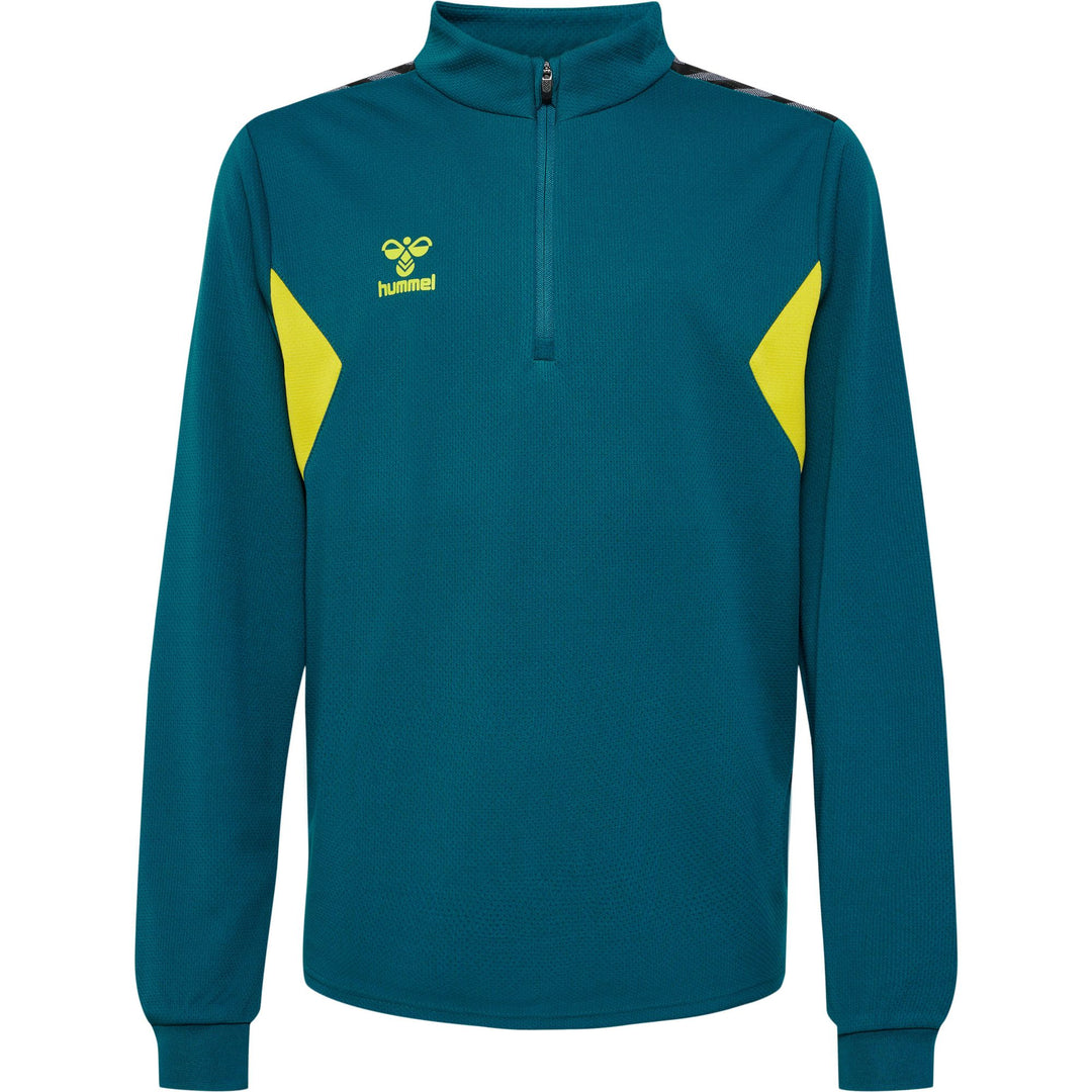 Hummel Hmlauthentic Half Zip Sweat Kids - blue coral/sulphur spring