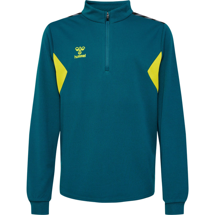 Hummel Hmlauthentic Half Zip Sweat Kids - blue coral/sulphur spring