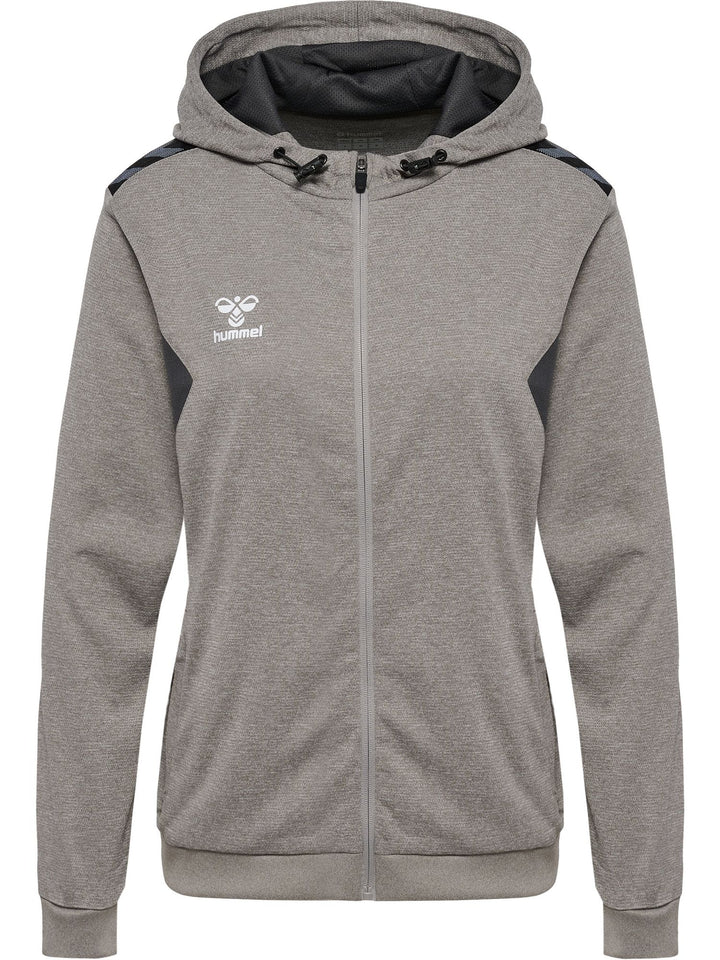 Hummel hmlAUTHENTIC PL ZIP HOODIE WOMAN - grey melange