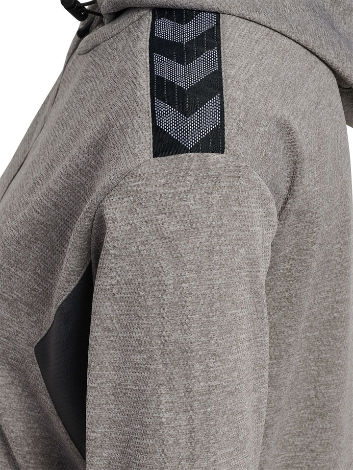 Hummel hmlAUTHENTIC PL ZIP HOODIE WOMAN - grey melange