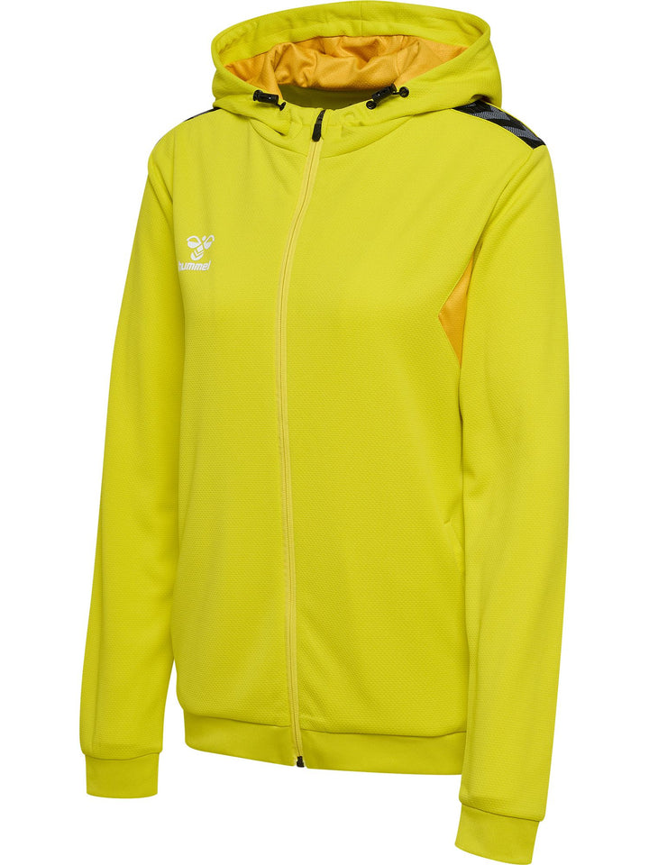 Hummel hmlAUTHENTIC PL ZIP HOODIE WOMAN - blazing yellow