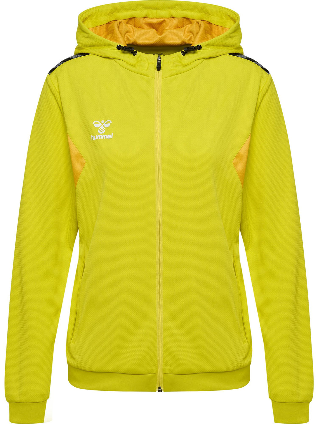 Hummel hmlAUTHENTIC PL ZIP HOODIE WOMAN - blazing yellow