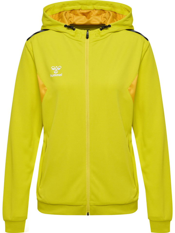 Hummel hmlAUTHENTIC PL ZIP HOODIE WOMAN - blazing yellow