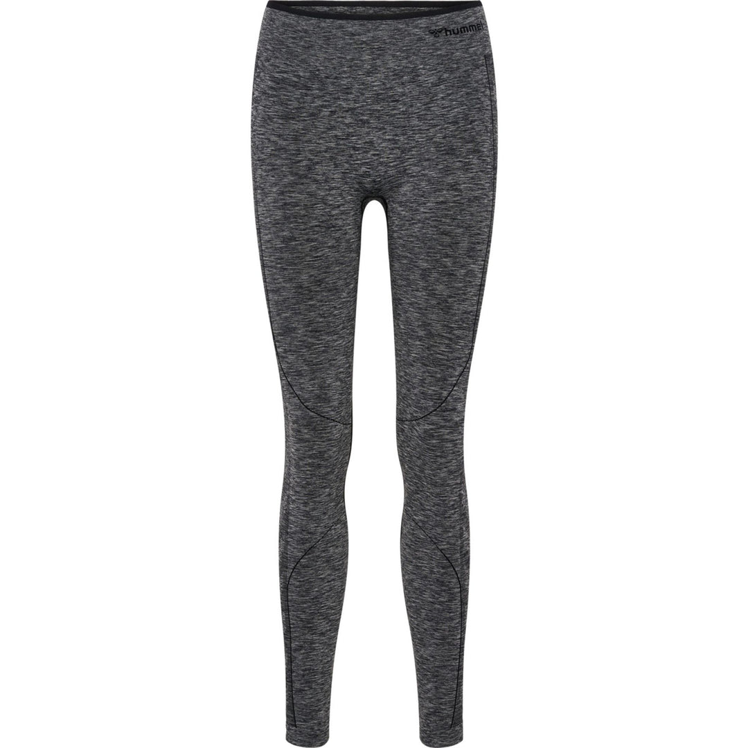 Hummel hmlMT UNA SEAMLESS MID WAIST TIGHTS - black melange