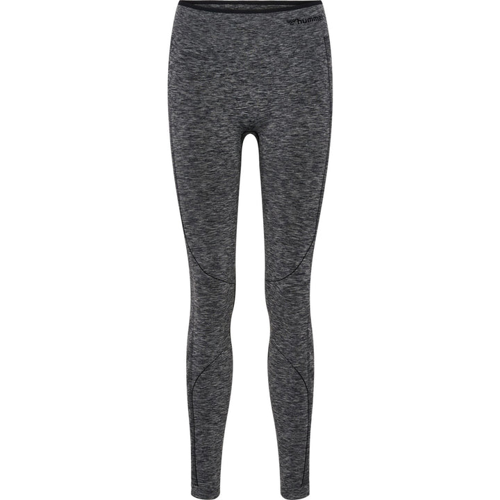 Hummel hmlMT UNA SEAMLESS MID WAIST TIGHTS - black melange