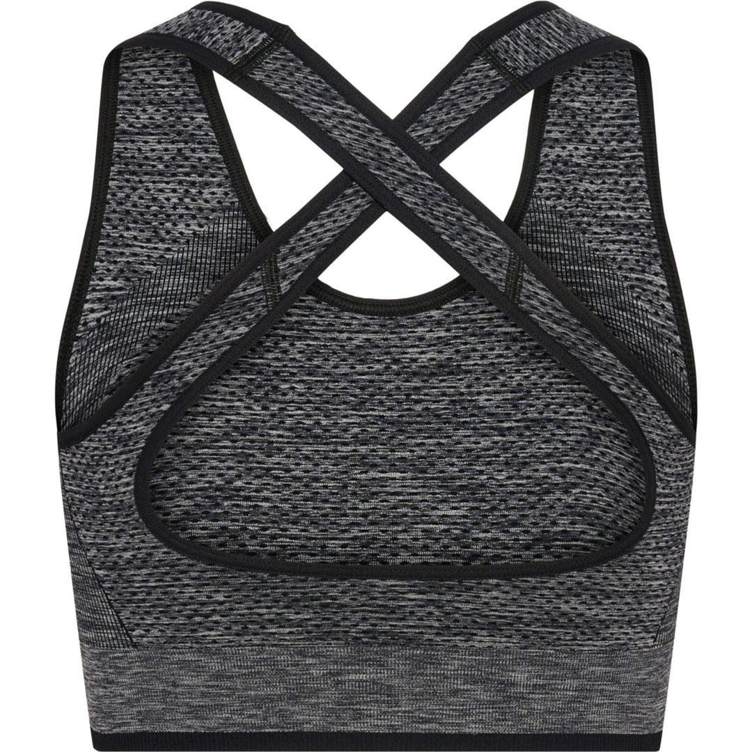 Hummel hmlMT UNA SEAMLESS SPORTS TOP - black melange