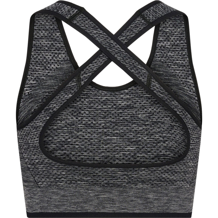 Hummel hmlMT UNA SEAMLESS SPORTS TOP - black melange