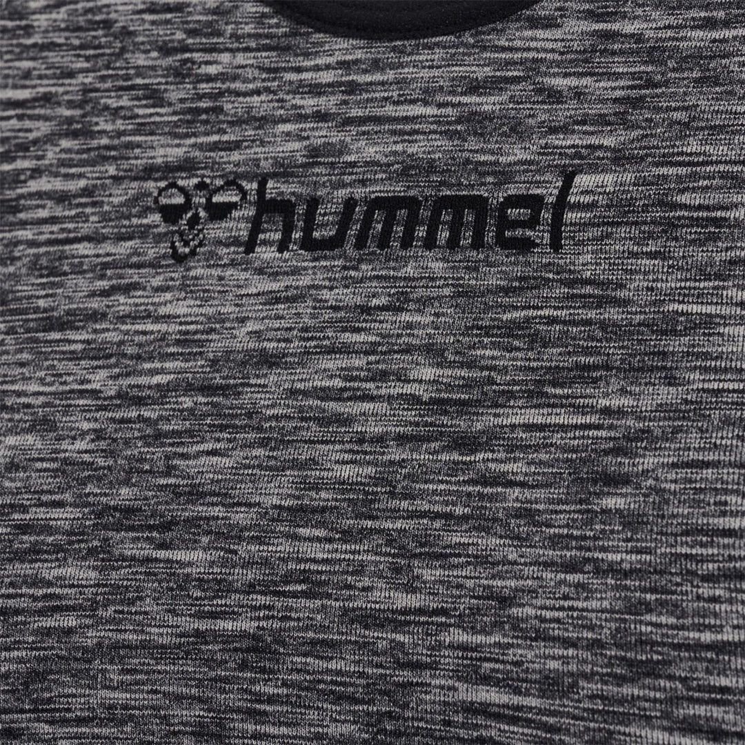 Hummel hmlMT UNA SEAMLESS SPORTS TOP - black melange