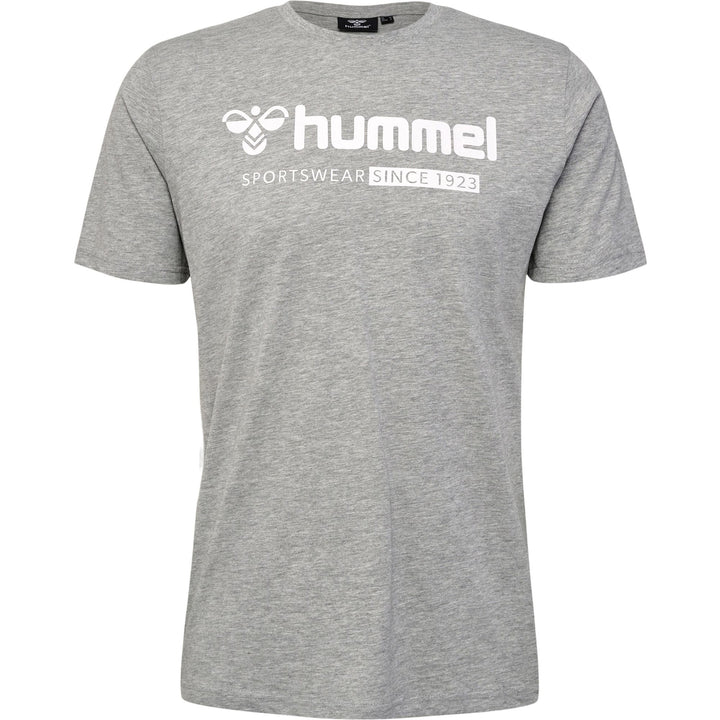 Hummel hmlFAV BIG LOGO COTTON T-SHIRT - GREY MELANGE - L - grey melange