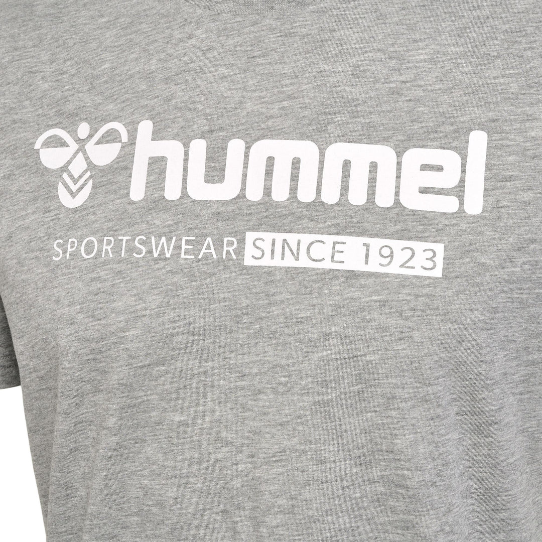 Hummel hmlFAV BIG LOGO COTTON T-SHIRT - GREY MELANGE - L - grey melange