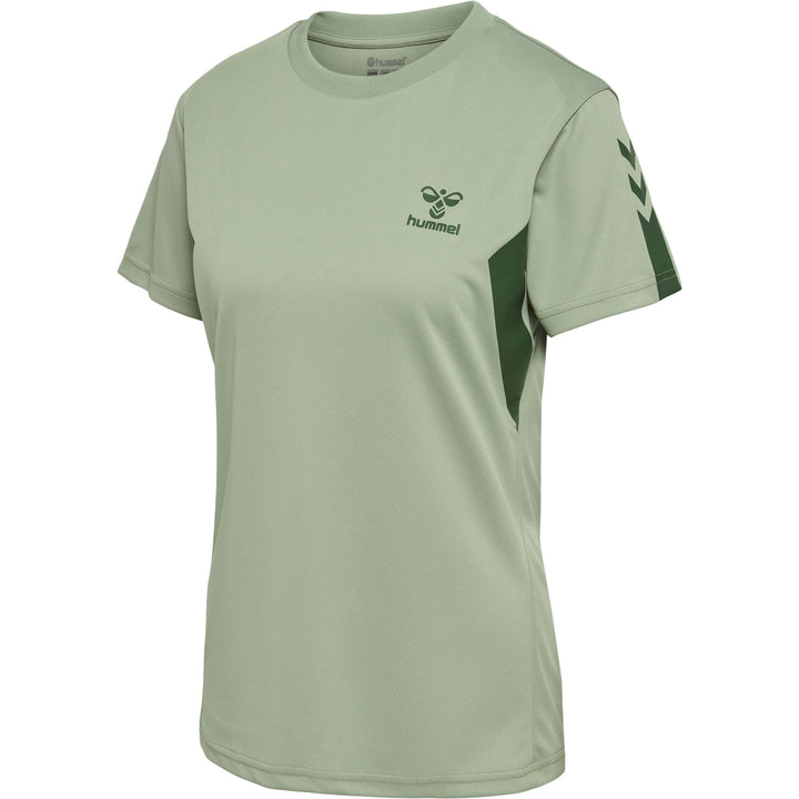 Hummel Hmlactive Pl Jersey S/S Woman - desert sage