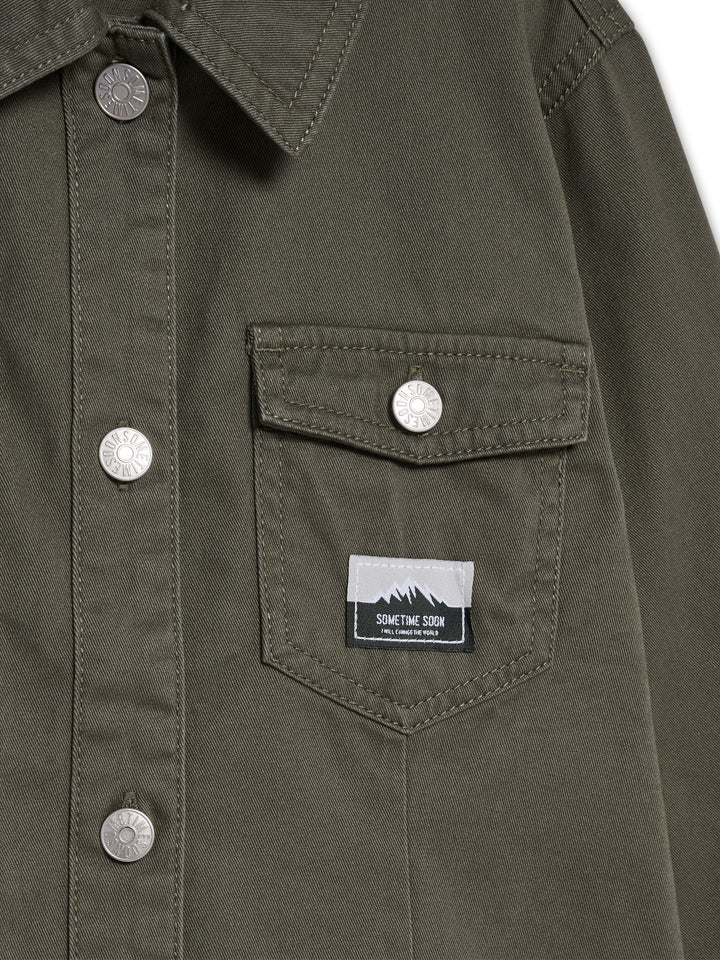 Hummel stsAMARA DRESS - DUSTY OLIVE - 164 - dusty olive