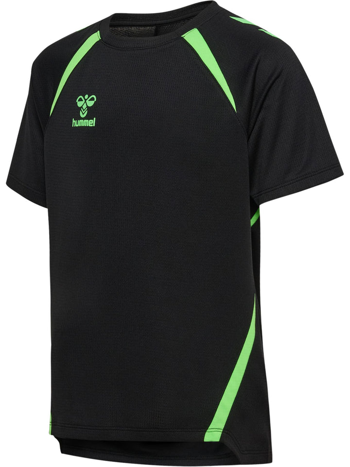 Hummel Hmllead 2.0 Jersey S/S Kids - black/green gecko