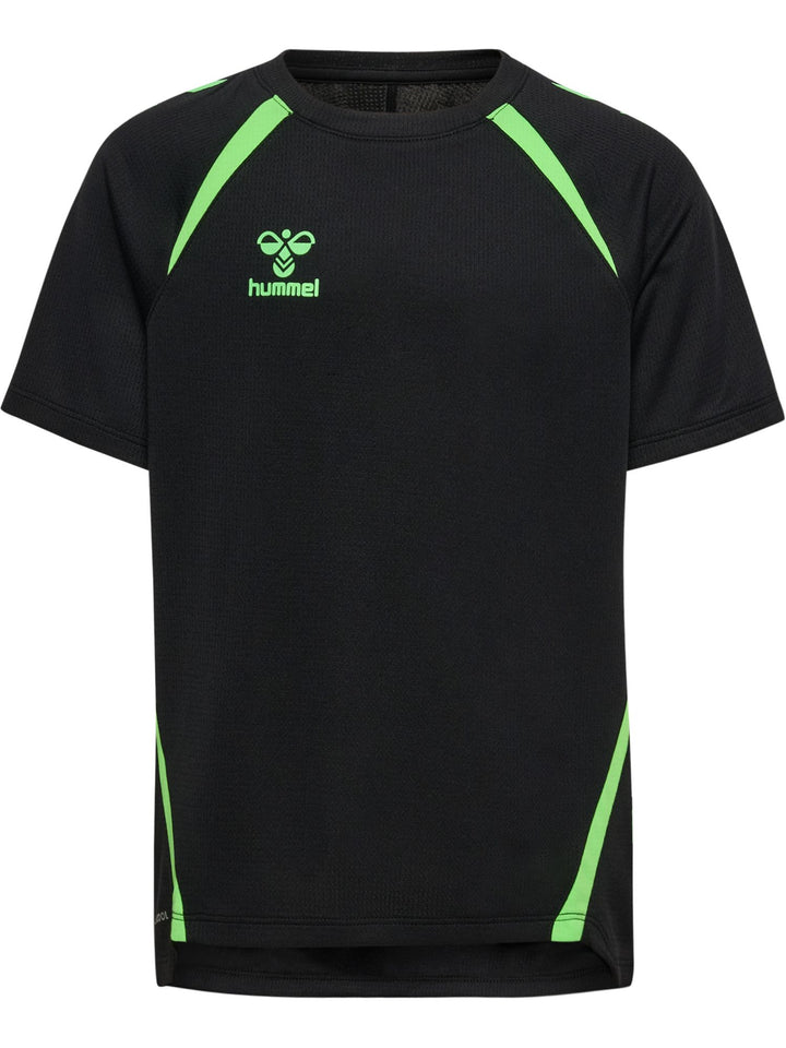 Hummel Hmllead 2.0 Jersey S/S Kids - black/green gecko