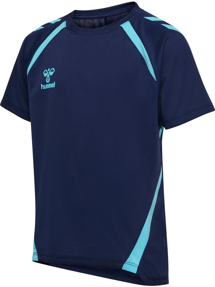 Hummel Hmllead 2.0 Jersey S/S Kids - marine/blue fish