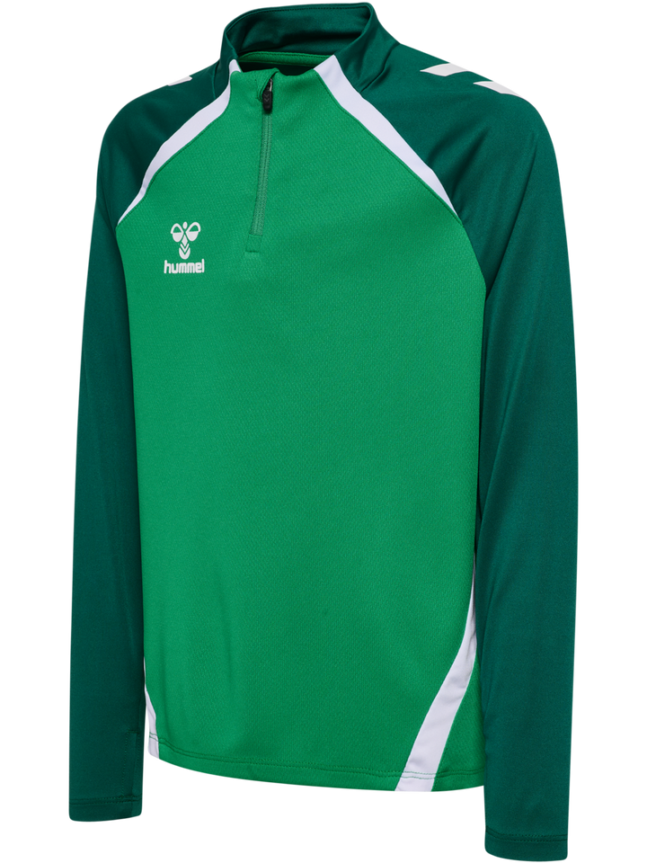 Hummel Hmllead 2.0 Half Zip Kids - jelly bean/evergreen