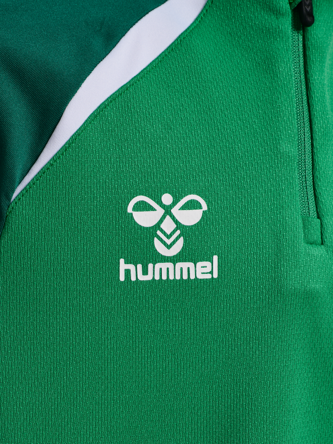 Hummel Hmllead 2.0 Half Zip Kids - jelly bean/evergreen
