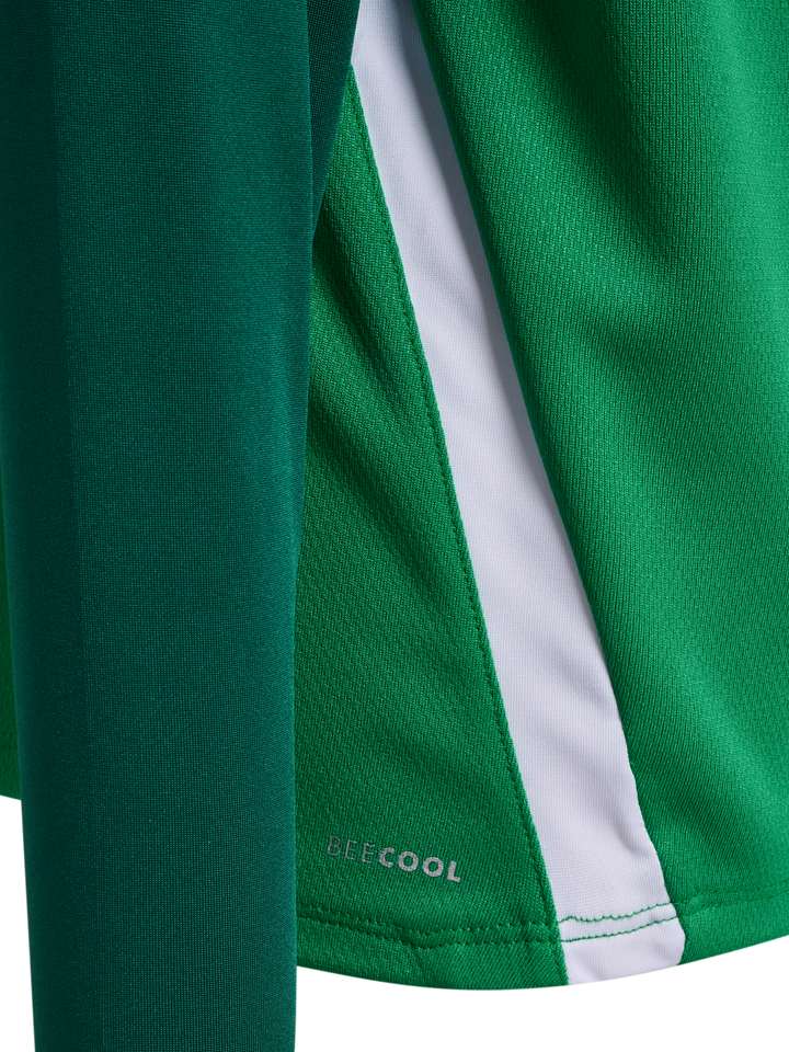 Hummel Hmllead 2.0 Half Zip Kids - jelly bean/evergreen