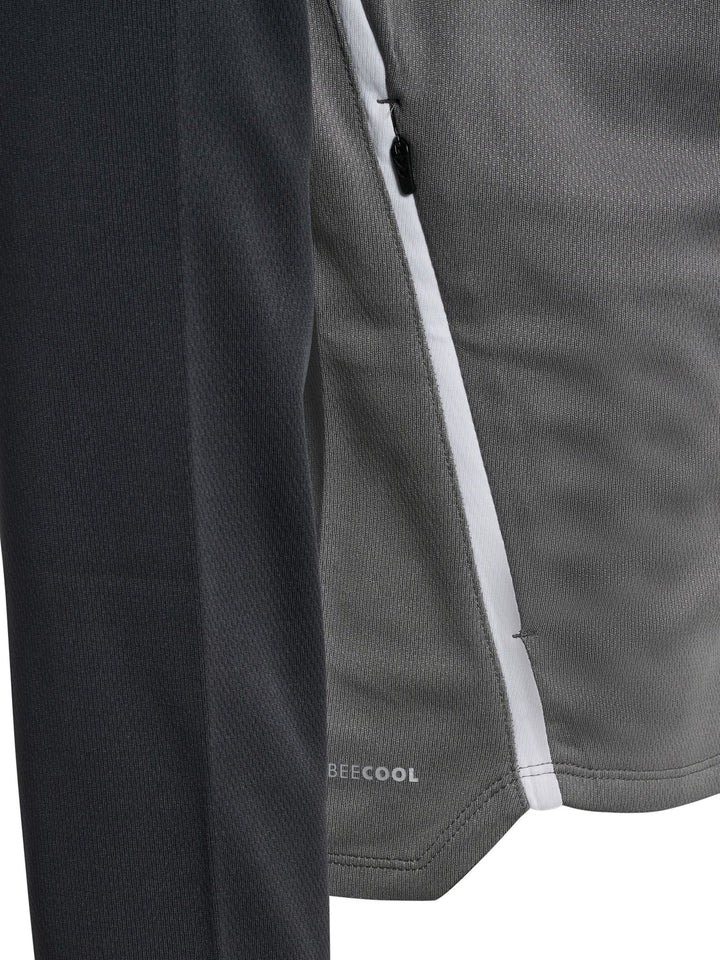 Hummel hmlLEAD 2.0 ZIP HOODIE - STEEL GRAY/ASPHALT