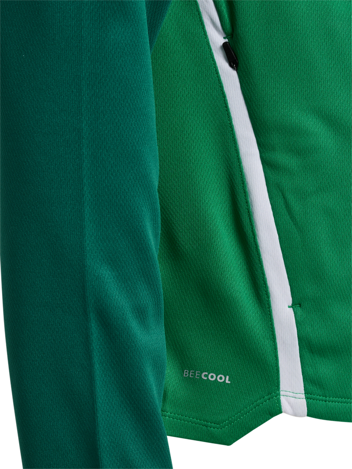 Hummel Hmllead 2.0 Zip Hoodie - jelly bean/evergreen