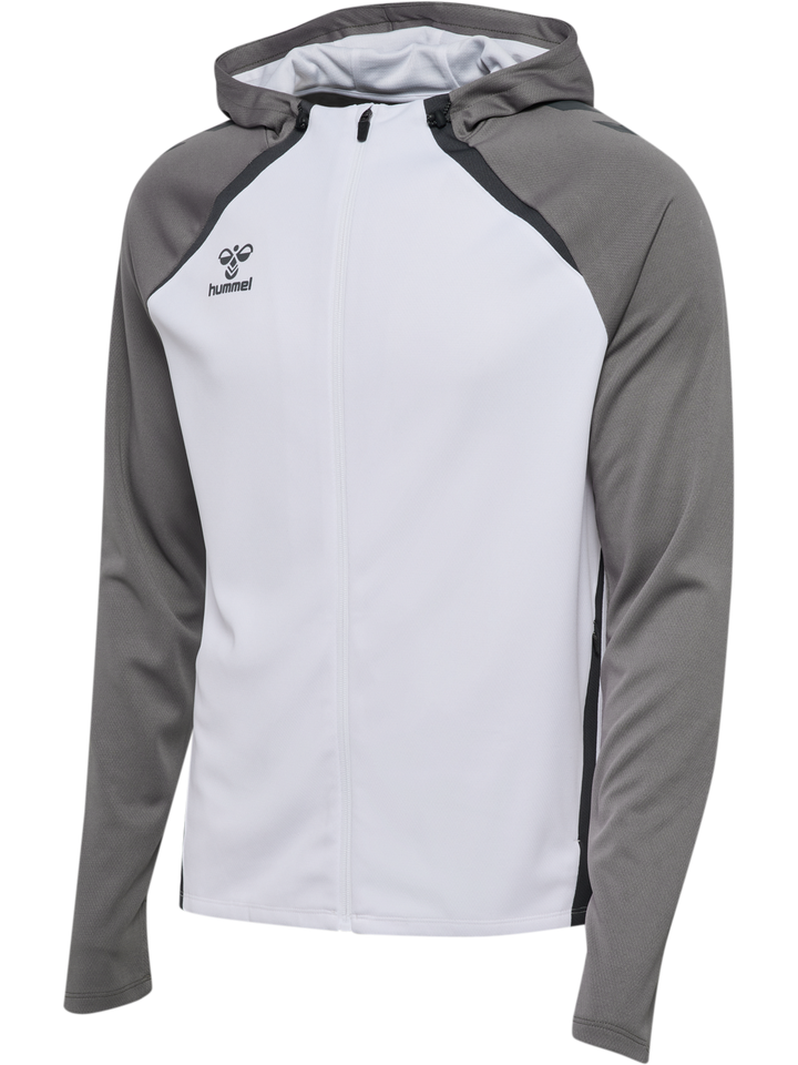 Hummel Hmllead 2.0 Zip Hoodie - white/steel gray
