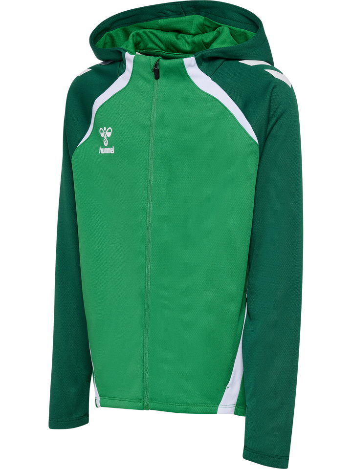 Hummel Hmllead 2.0 Zip Hoodie Kids - jelly bean/evergreen