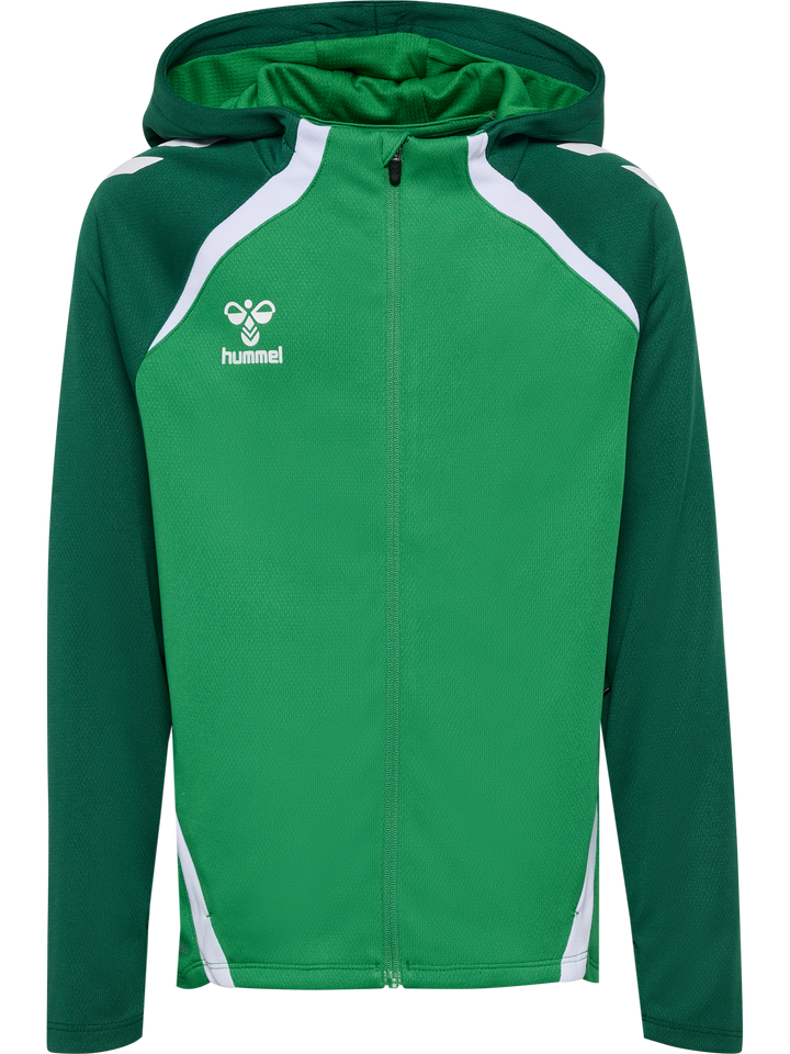 Hummel Hmllead 2.0 Zip Hoodie Kids - jelly bean/evergreen