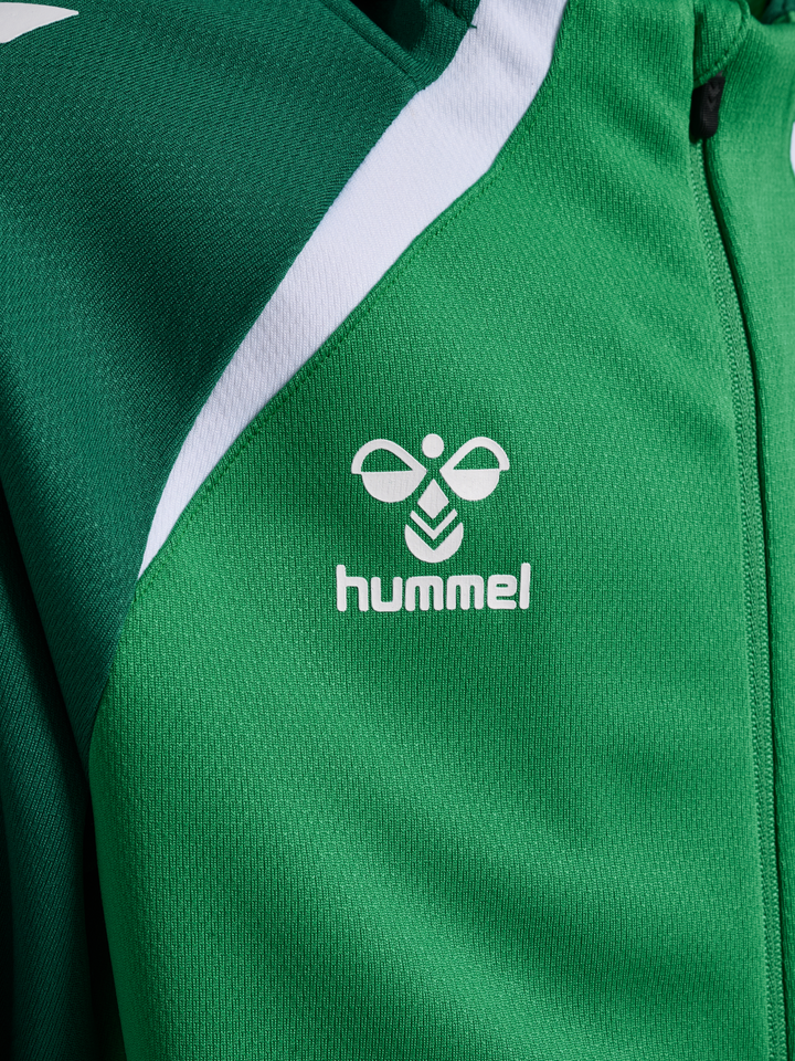 Hummel Hmllead 2.0 Zip Hoodie Kids - jelly bean/evergreen