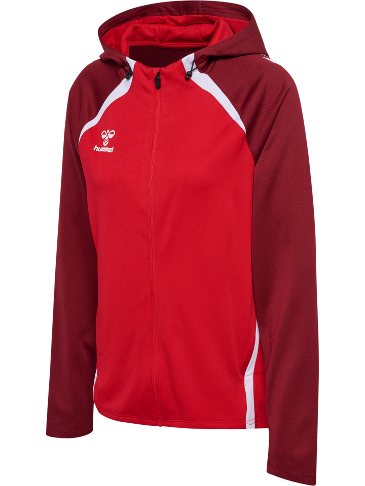 Hummel Hmllead 2.0 Zip Hoodie Woman - true red/maroon