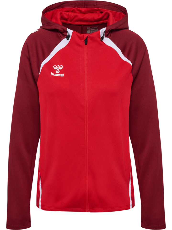 Hummel Hmllead 2.0 Zip Hoodie Woman - true red/maroon