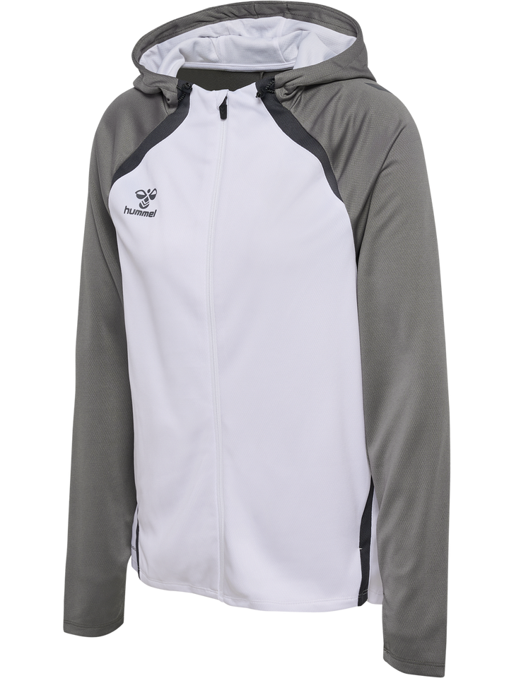 Hummel Hmllead 2.0 Zip Hoodie Woman - white/steel gray
