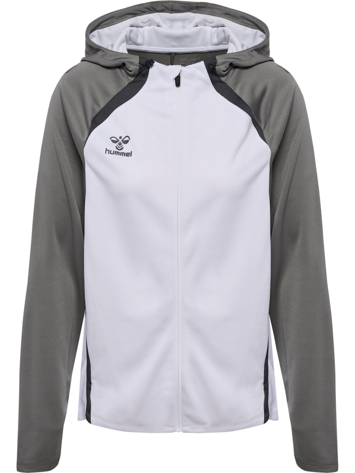 Hummel Hmllead 2.0 Zip Hoodie Woman - white/steel gray