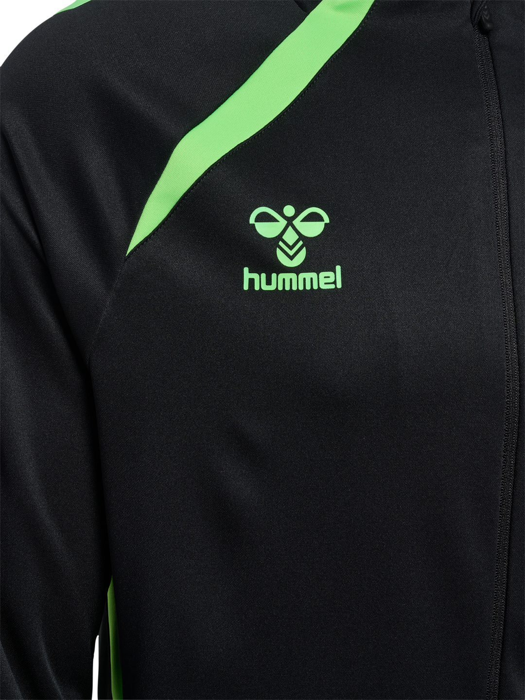 Hummel Hmllead 2.0 Track Zip Jacket - black/green gecko