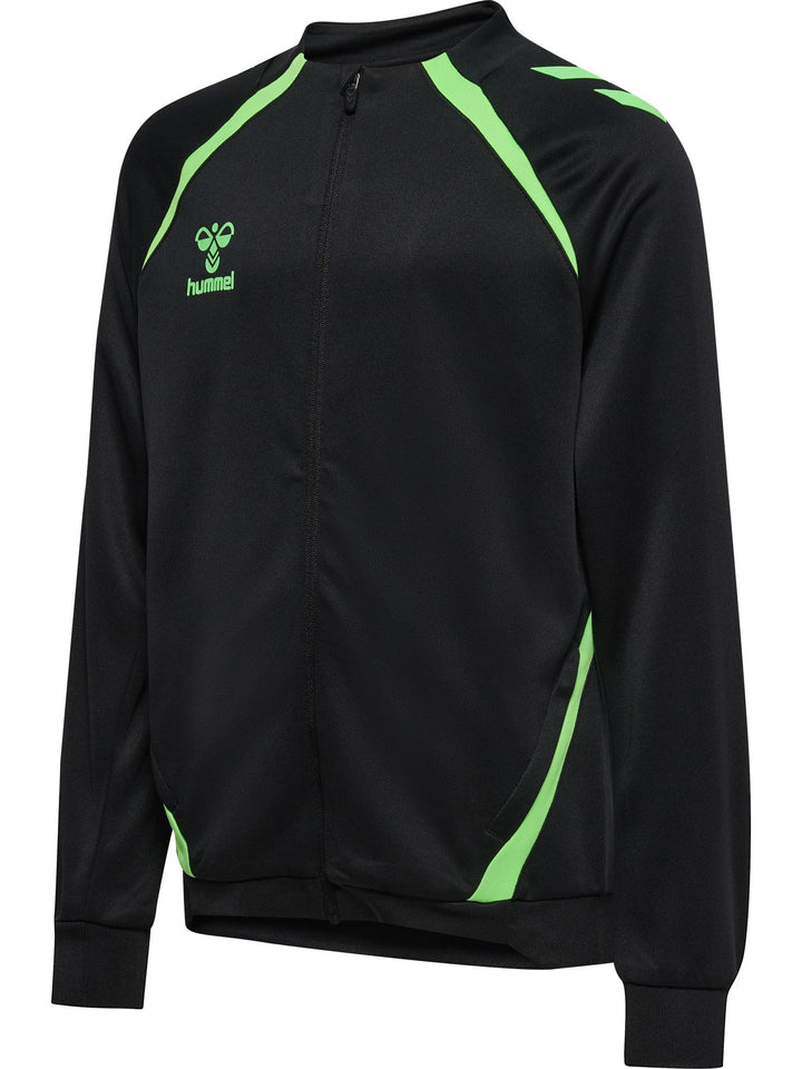 Hummel Hmllead 2.0 Track Zip Jacket Kids - black/green gecko