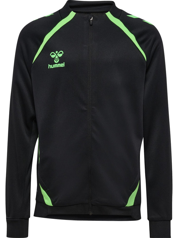 Hummel Hmllead 2.0 Track Zip Jacket Kids - black/green gecko