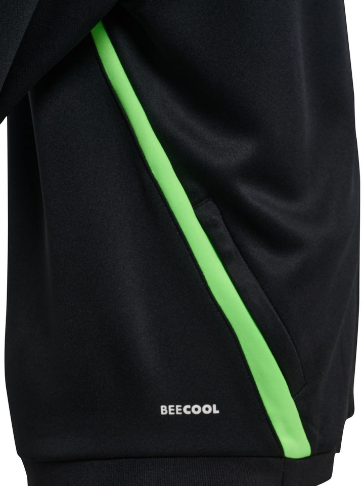 Hummel Hmllead 2.0 Track Zip Jacket Kids - black/green gecko