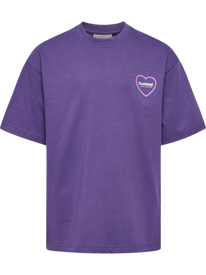 Hummel Hmljr Loose T-Shirt S/S Heartfield - mystical