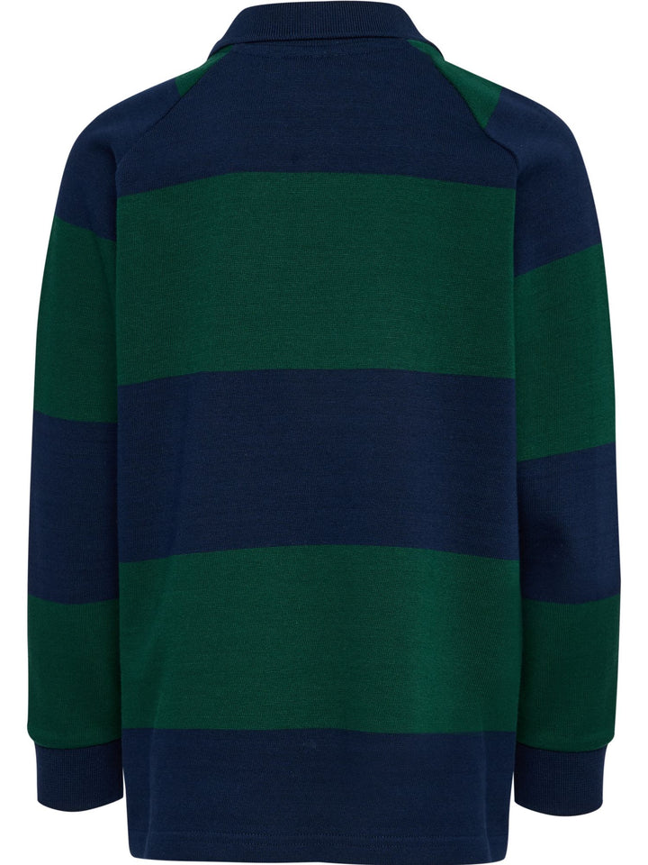 Hummel Hmljr Loose Striped Polo L/S - dress blues