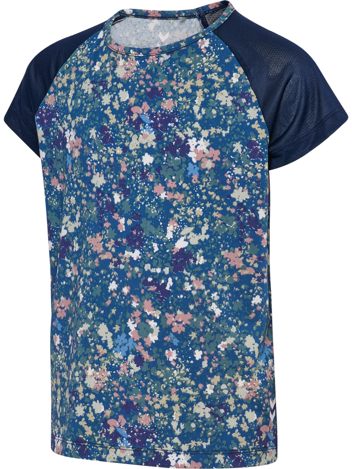 Hummel Hmljr Mix T-Shirt S/S - dress blues/riverside