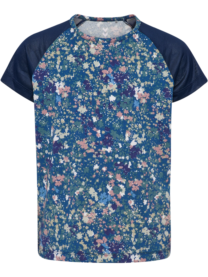 Hummel Hmljr Mix T-Shirt S/S - dress blues/riverside