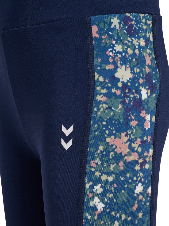 Hummel Hmljr Mix Mid Waist Tights - dress blues/riverside