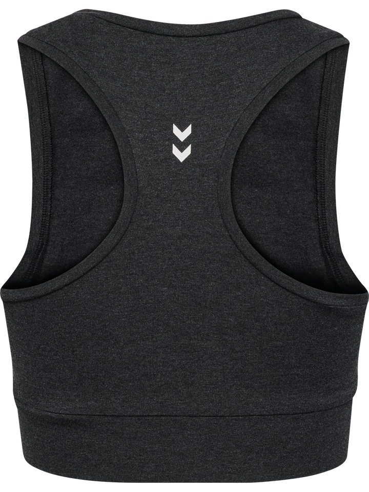 Hummel Hmlpulse logo light support bra - black melange