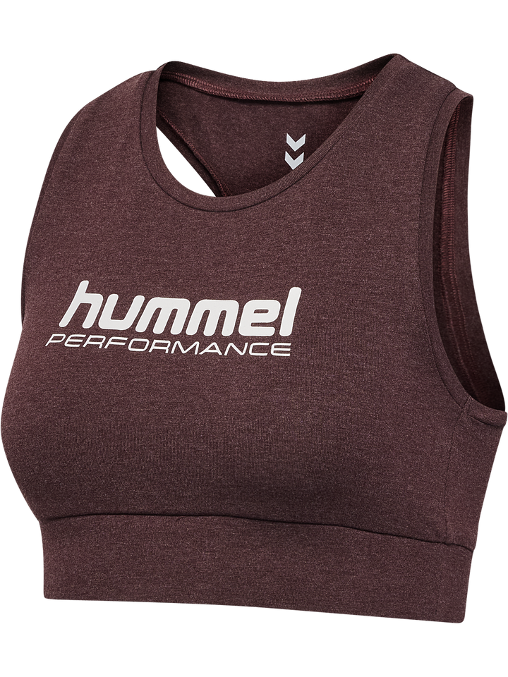 Hummel Hmlpulse logo light support bra - fudge melange