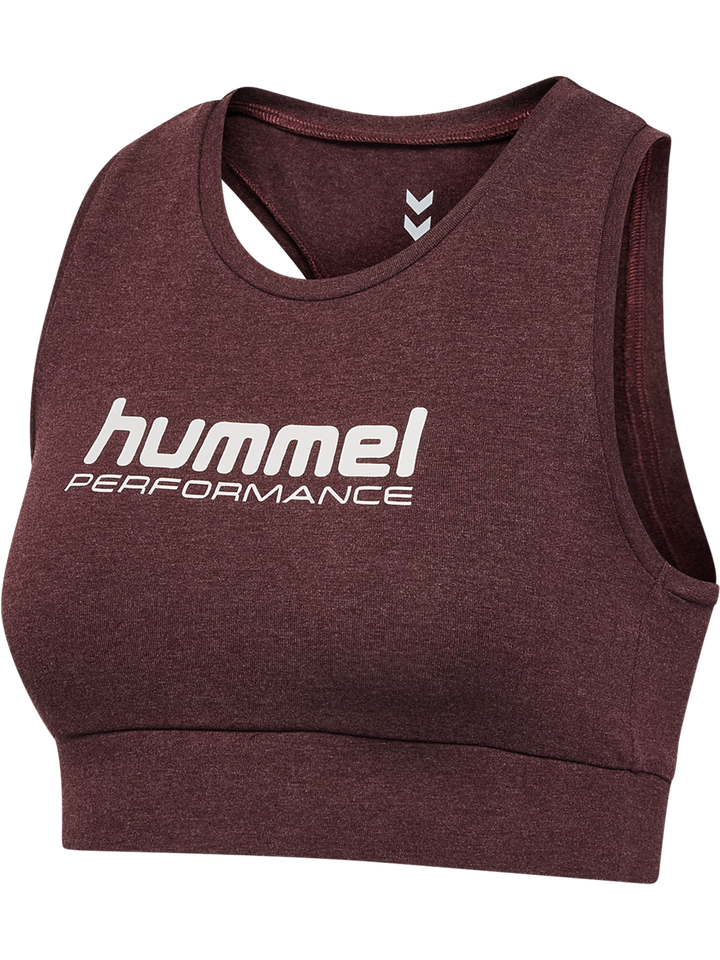 Hummel Hmlpulse logo light support bra - fudge melange