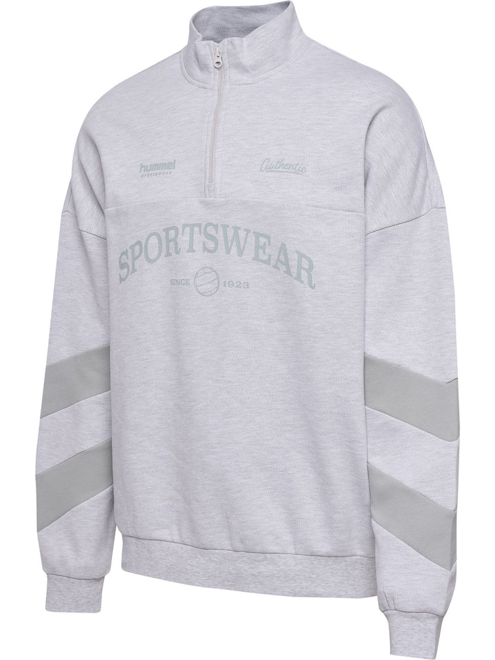 Hummel Hmloversized Halfzip Sw - light grey melange